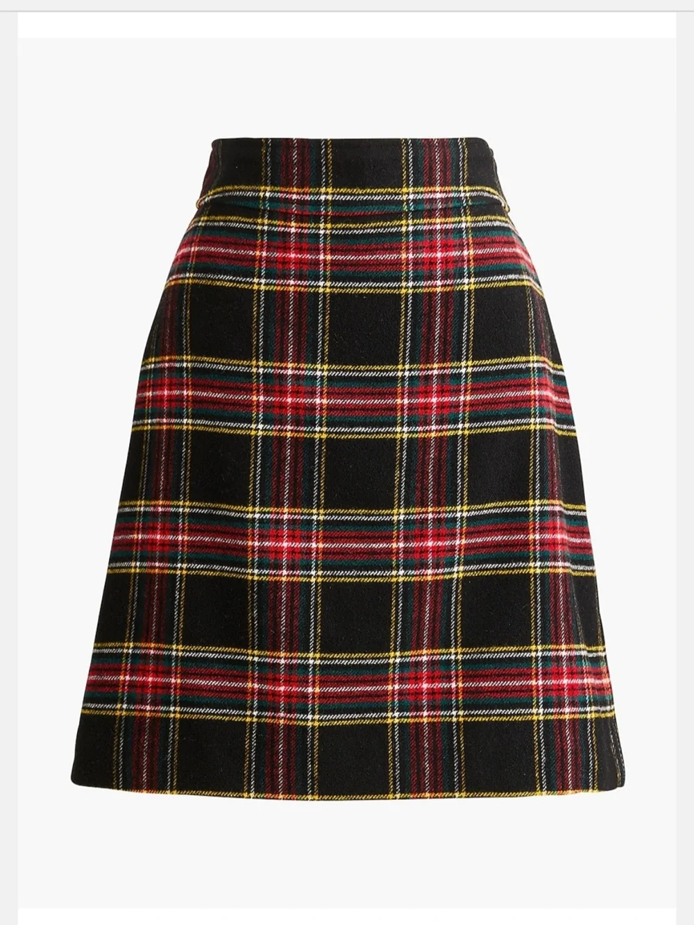 J. Crew Plaid A-Line Women's Skirt - Black and Red
